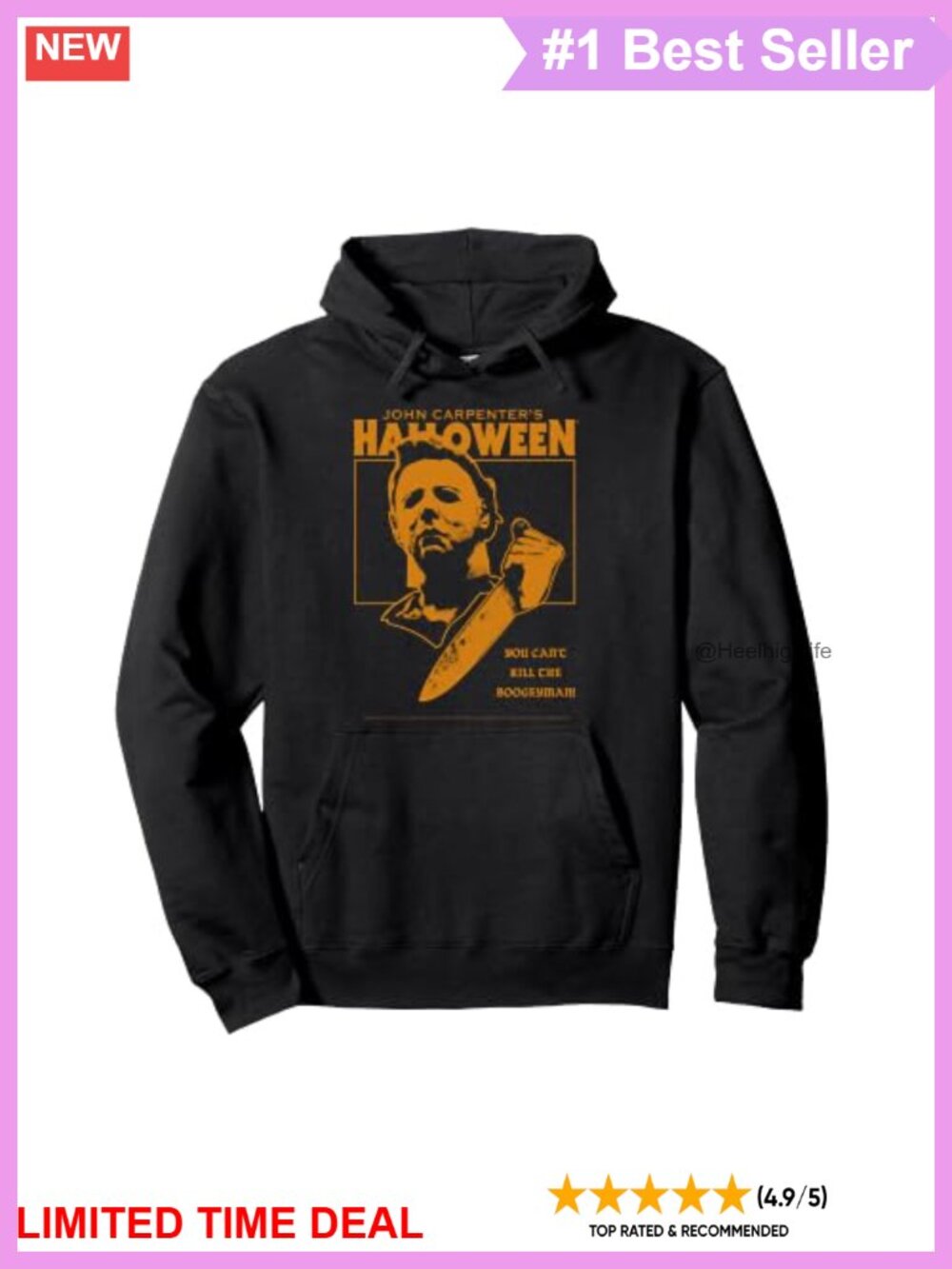 Halloween Horror Movie Pullover Hoodie Pouch Pocket Classic Fit